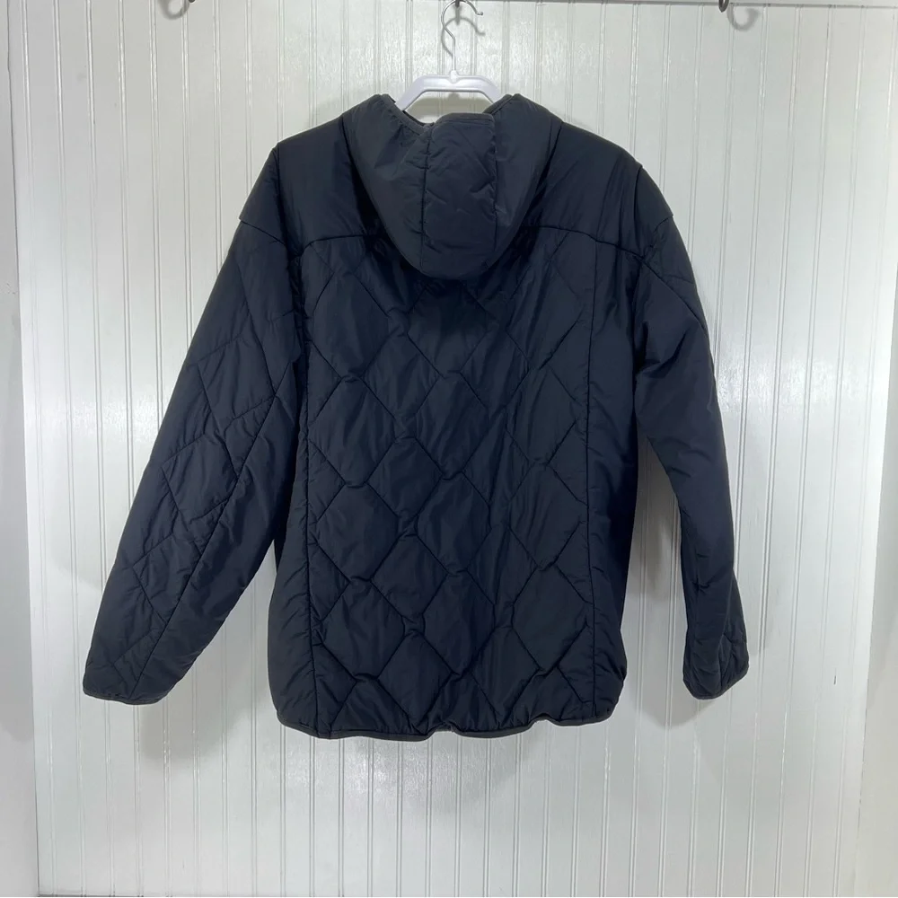 Duluth Trading Men’s Quilted Insulated Hooded Jacket Black Size Large